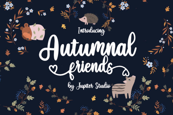 Autumnal Friends: A Refined Script Typeface for Editorial Design