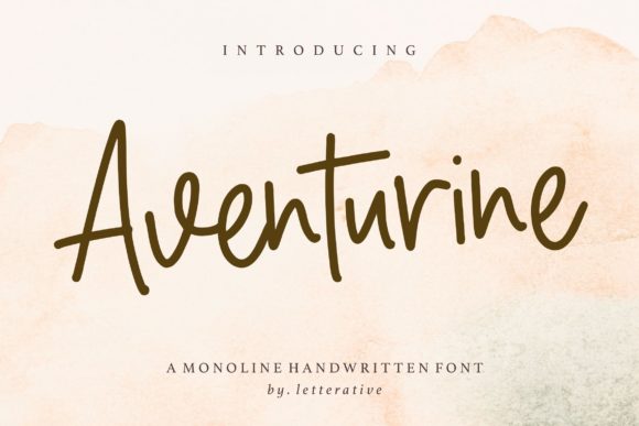 Aventurine: The Handwritten Typeface for Editorial Branding