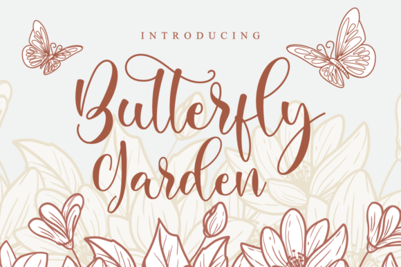 Butterfly Garden: A Script Typeface for Elegant Editorial Design