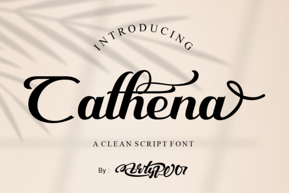 Cathena: A Modern Script Font for Editorial Design