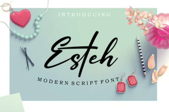Esteh: A Modern Brushed Handwritten Font for Crafters
