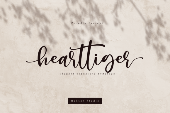 Hearttiger: A Handwritten Typeface for Modern Brand Identity