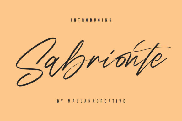Sabrionte: The Elegant Handwritten Typeface for Polished Branding