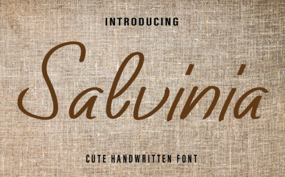 Salvinia: The Handwritten Typeface for Elegant Editorial Design