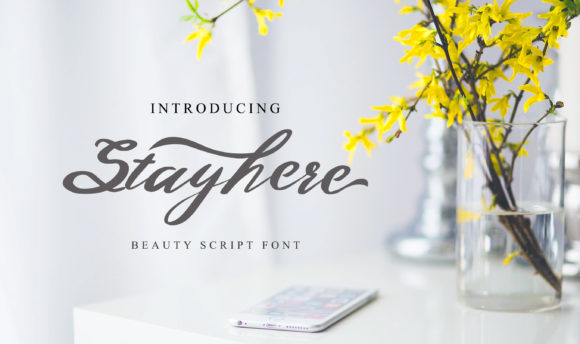 Stayhere Typeface: A Modern Script for Elegant Brand Identity